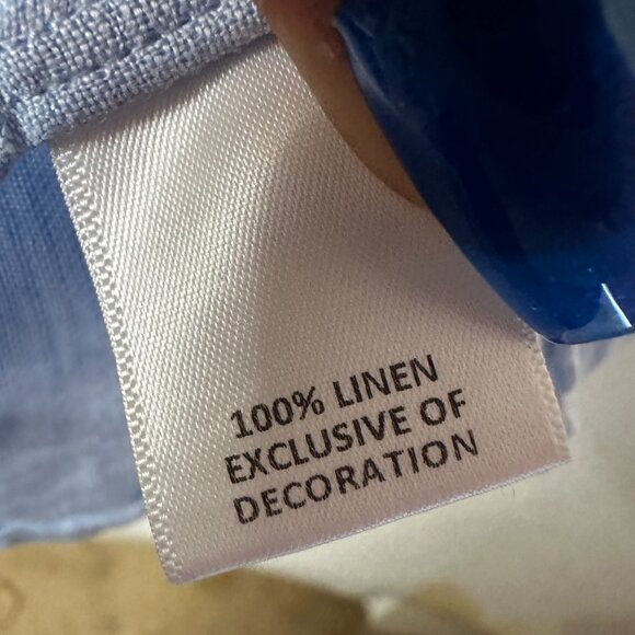 Daniel Cremieux classics shirt sz 2XL XXL 100% linen button up down baby blue - Picture 4 of 4